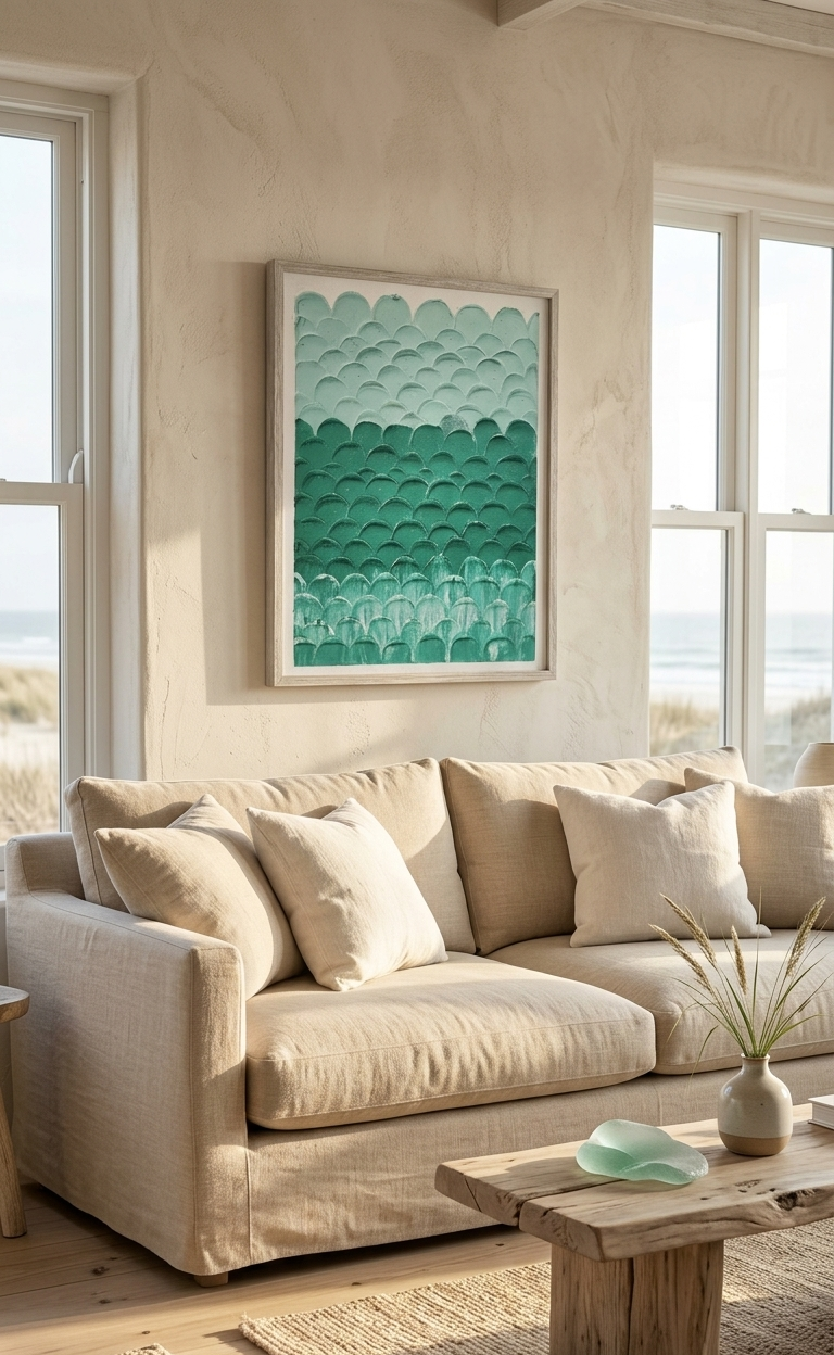 Green Textured Wall Art | Handmade Abstract Canvas | Luxe Art Studio