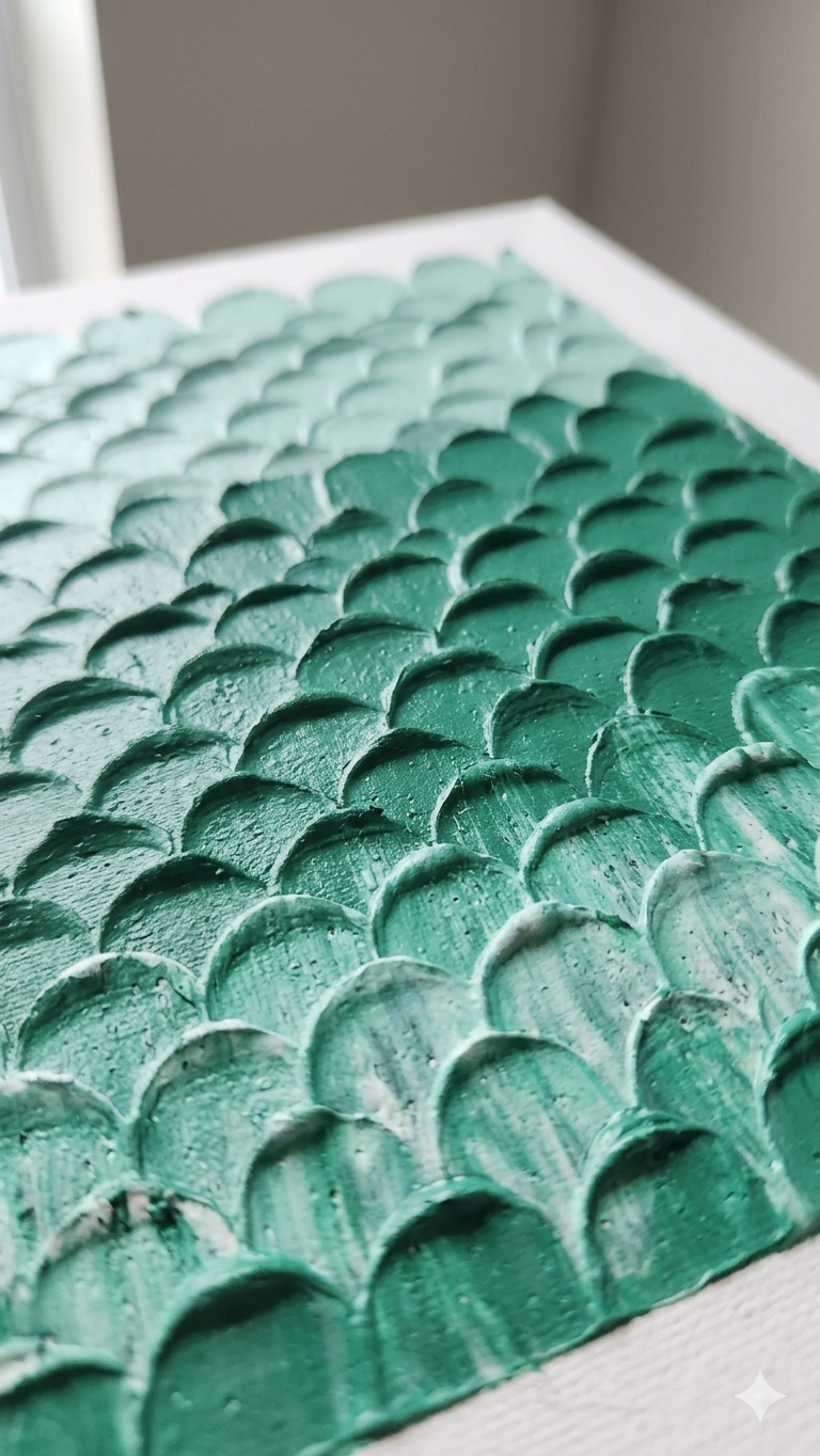 Green Textured Wall Art | Handmade Abstract Canvas | Luxe Art Studio